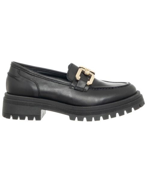 Mocassins en Cuir Mean noirs - Talon 4.5 cm