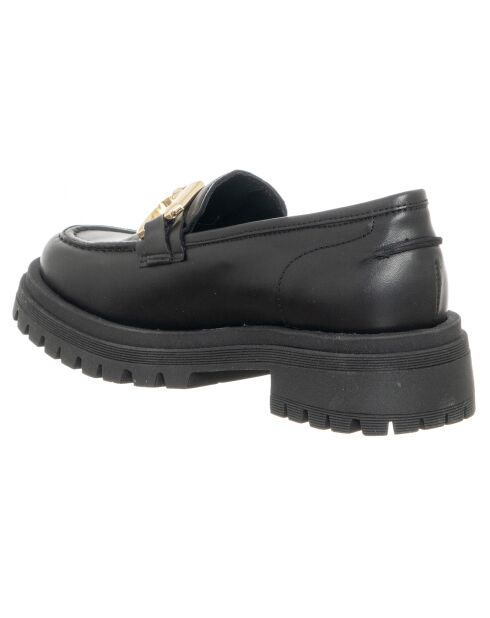 Mocassins en Cuir Mean noirs - Talon 4.5 cm