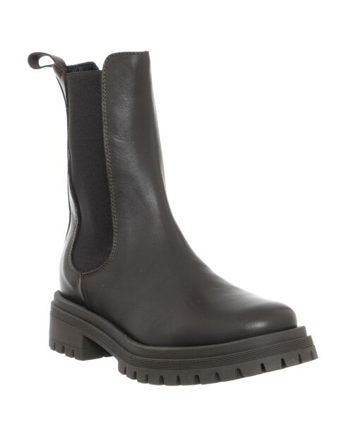 Chelsea Boots en Cuir Phono noires