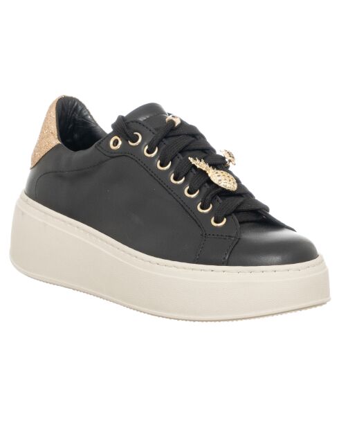 Sneakers en Cuir Pace noir/blanc/platine