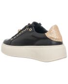 Sneakers en Cuir Pace noir/blanc/platine