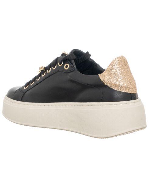 Sneakers en Cuir Pace noir/blanc/platine