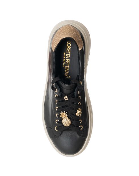 Sneakers en Cuir Pace noir/blanc/platine