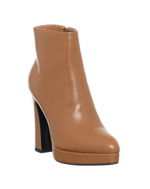 Bottines Ebea camel - Talon 11.5 cm