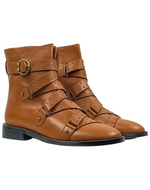 Bottines en Cuir Carter marron