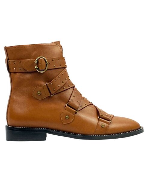 Bottines en Cuir Carter marron