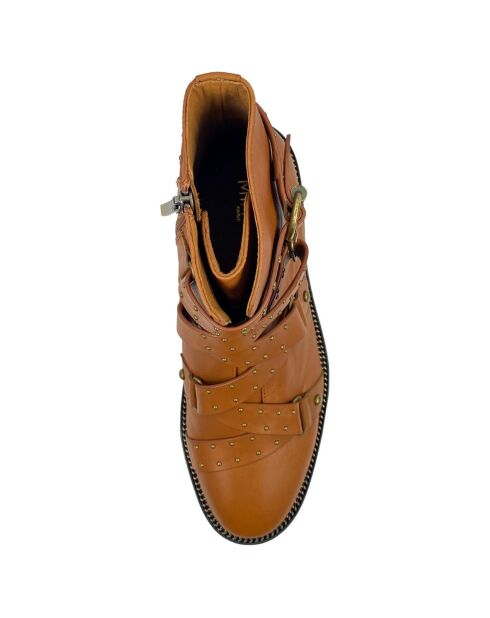 Bottines en Cuir Carter marron