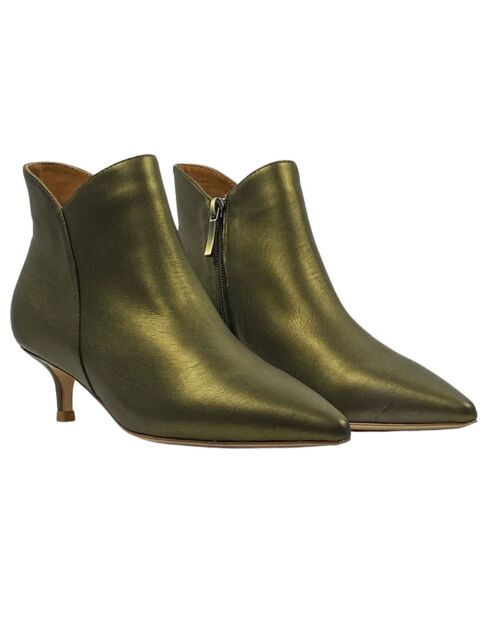 Bottines en Cuir Lynn bronze
