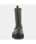 Boots en Cuir Daffia kaki - Talon 4.5 cm