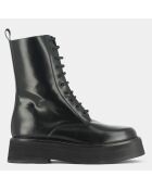 Boots en Cuir Daffia noires - Talon 4.5 cm