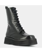 Boots en Cuir Daffia noires - Talon 4.5 cm