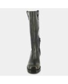 Bottes en Cuir Dia anthracite - Talon 7.5 cm