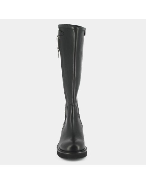 Bottes en Cuir Diane noires - Talon 5 cm