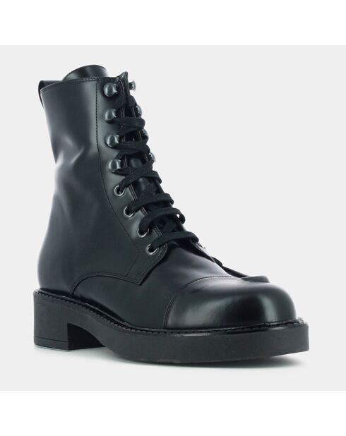 Boots en Cuir Dicker noires