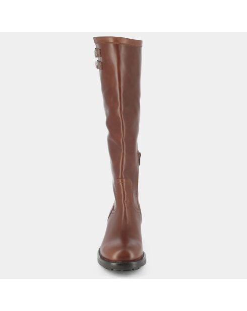 Bottes en Cuir Divia cognac - Talon 5 cm