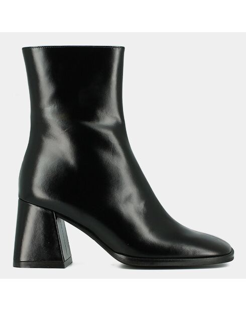 Bottines en Cuir Donali noires - Talon 7.5 cm