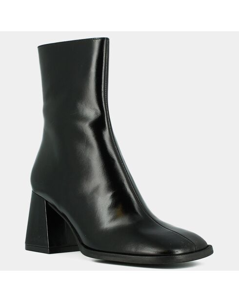 Bottines en Cuir Donali noires - Talon 7.5 cm