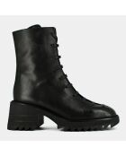 Boots en Cuir Dovila noires - Talon 6.5 cm