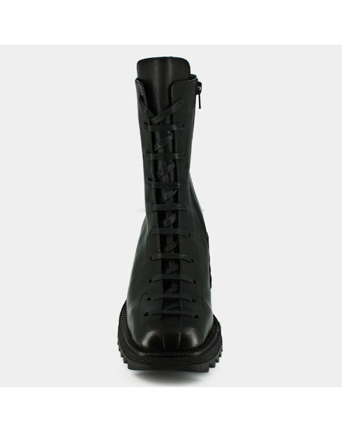 Boots en Cuir Dovila noires - Talon 6.5 cm