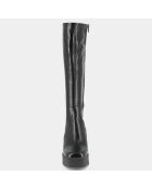 Bottes en Cuir Dricia noires - Talon 9.5 cm