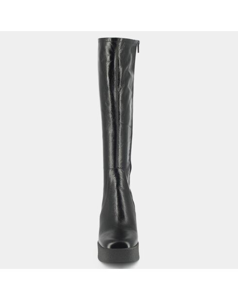 Bottes en Cuir Dricia noires - Talon 9.5 cm