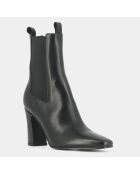 Chelsea boots en Cuir Dulle noires - Talon 9 cm