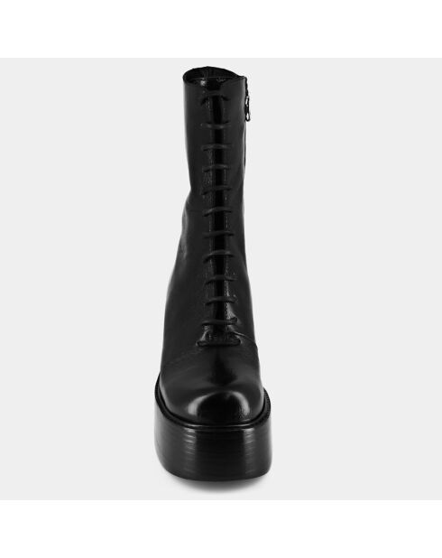 Stivali neri in pelle baguette - tacco 9 cm