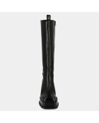 Bottes en Cuir Bermudes noires - Talon 9 cm