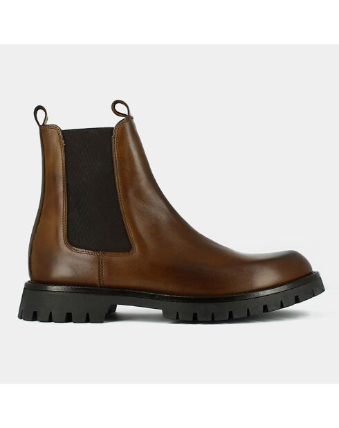 Chelsea boots en Cuir Riddelio marron