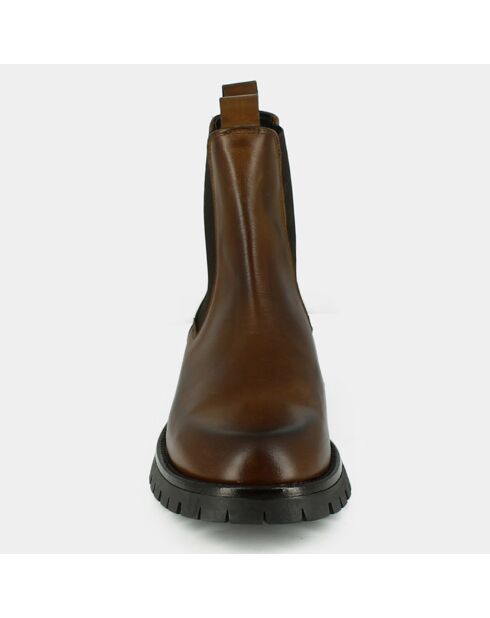 Chelsea boots en Cuir Riddelio marron