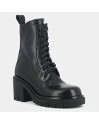 Boots en Cuir Robby noires - Talon 6.5 cm