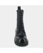 Boots en Cuir Robby noires - Talon 6.5 cm