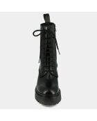 Boots en Cuir Rumba noires - Talon 6.5 cm