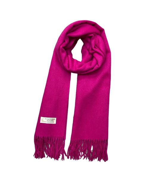 Echarpe en Laine & Cachemire Pekin fushia