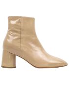 Bottines en Cuir Lorna café - Talon 6.5 cm
