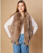 Gilet en Fausse Fourrure Marrakech taupe