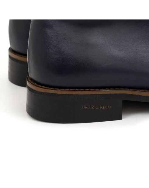 Boots en Cuir Bopiz bleu marine