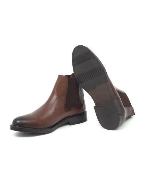 Chelsea Boots en Cuir Paumen marron