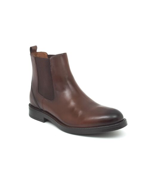 Chelsea Boots en Cuir Paumen marron