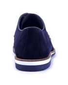 Derbies en Velours de Cuir Suten bleu marine