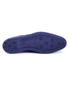 Derbies en Velours de Cuir Suten bleu marine