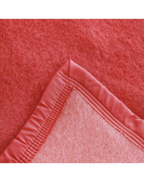 Couverture en pure laine double face Volta bois de rose dragée