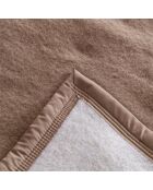 Couverture en pure laine double face Volta chamois blanchi