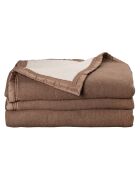 Couverture en pure laine double face Volta chamois blanchi