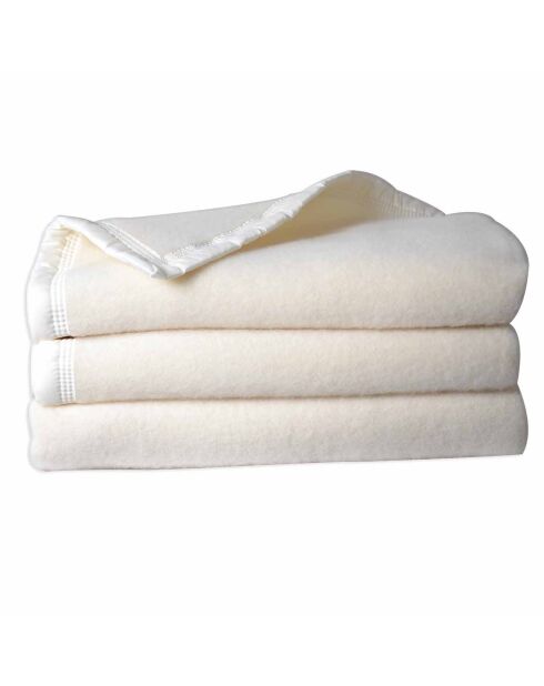 Coperta in pura lana bifacciale sbiancata Volta