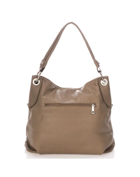 Borsa a tracolla in pelle marrone - 34x14x30 cm