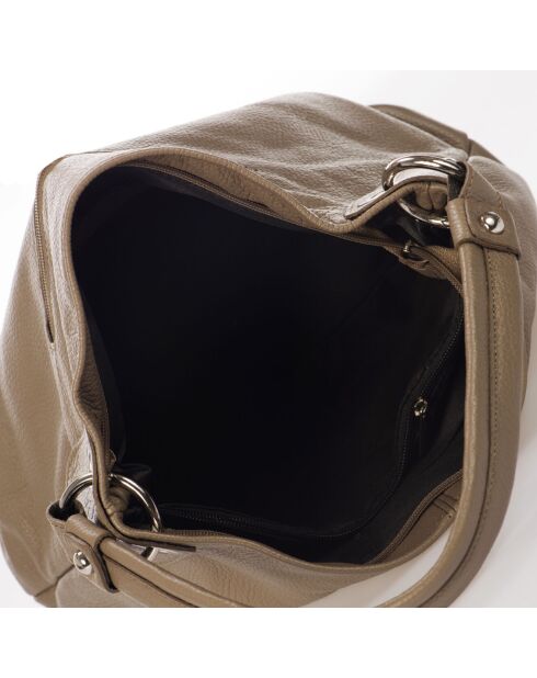 Borsa a tracolla in pelle marrone - 34x14x30 cm