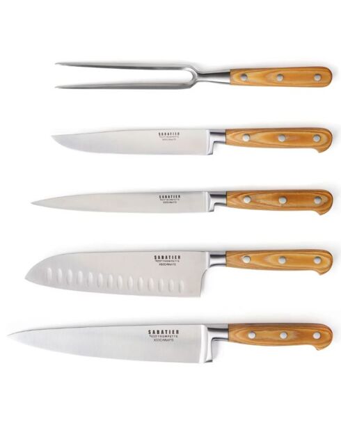 Bloc spaguetti Essetiel bois clair - 5 pièces