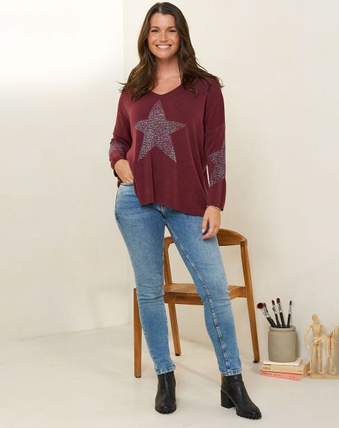 Pull Maelle bordeaux