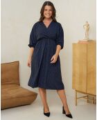 Robe Elisa bleu marine